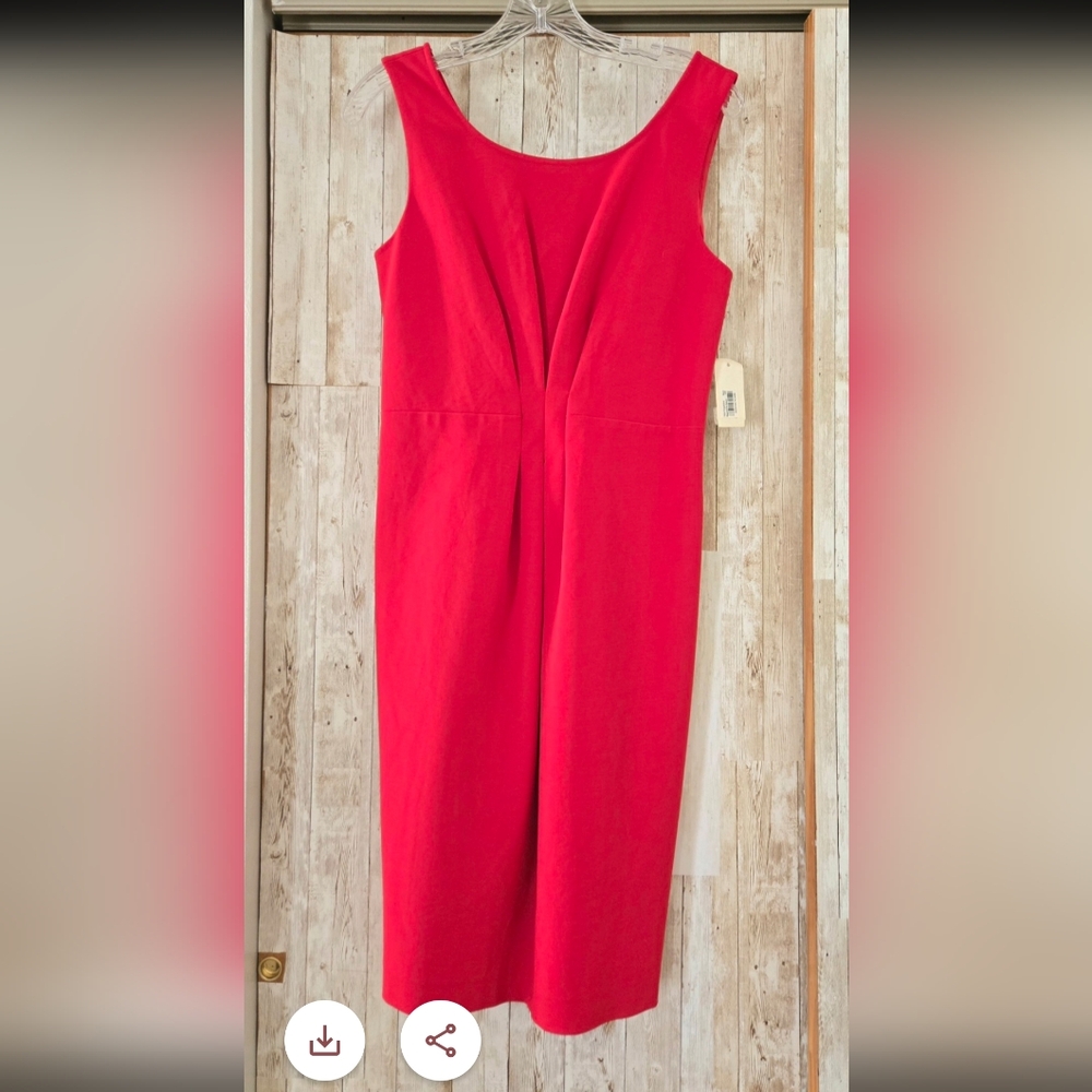 Pink Tartan Red Sleeveless Cocktail Dress
